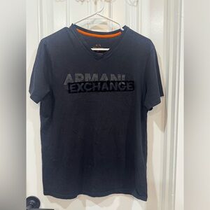 Armani Exchange Men's Dark Tee with Logo